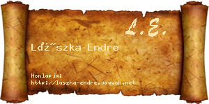Lászka Endre névjegykártya